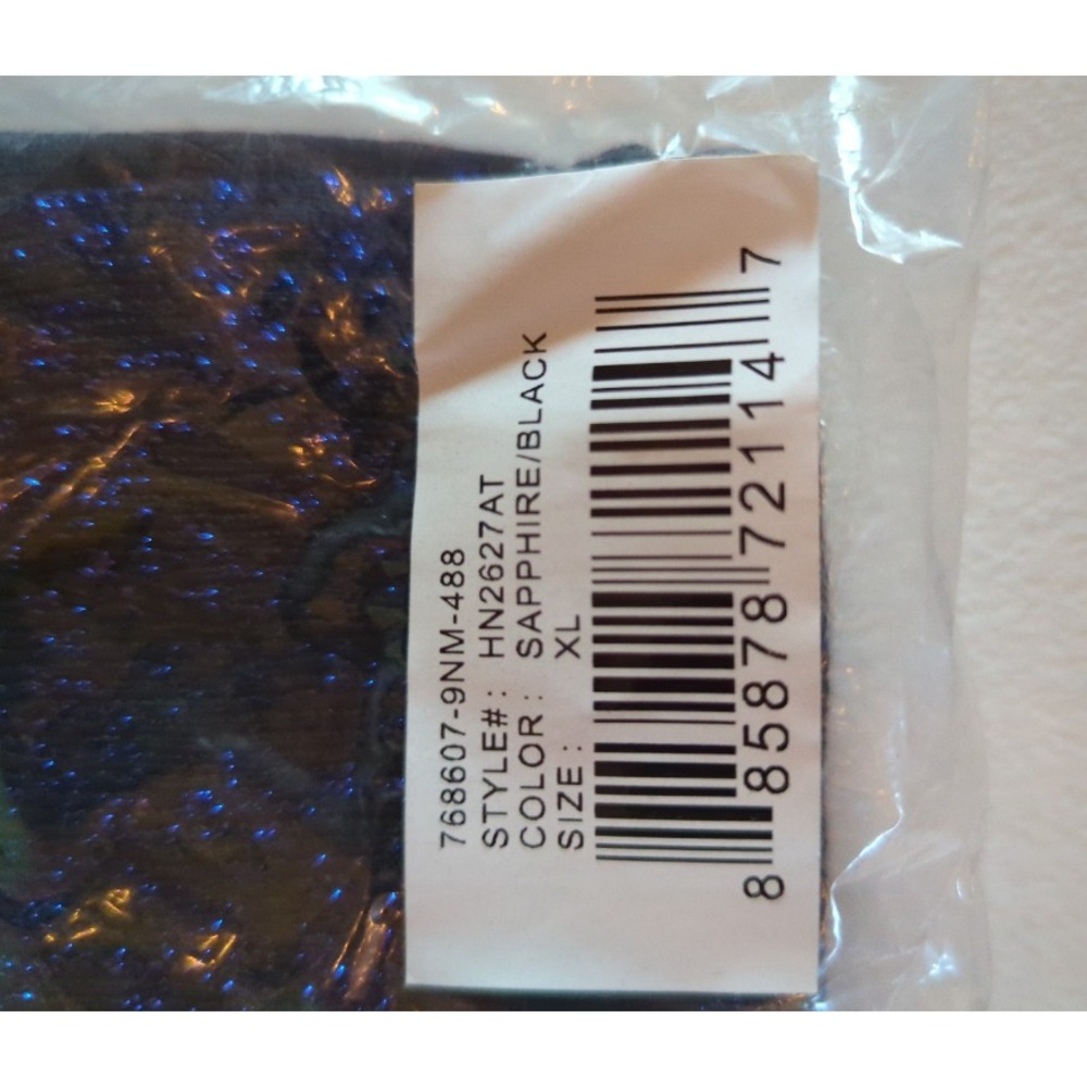 Nina Leonard Women's XL Sapphire/Black Glitter Sweater Long Sleeve HN2627AT - Picture 3 of 3